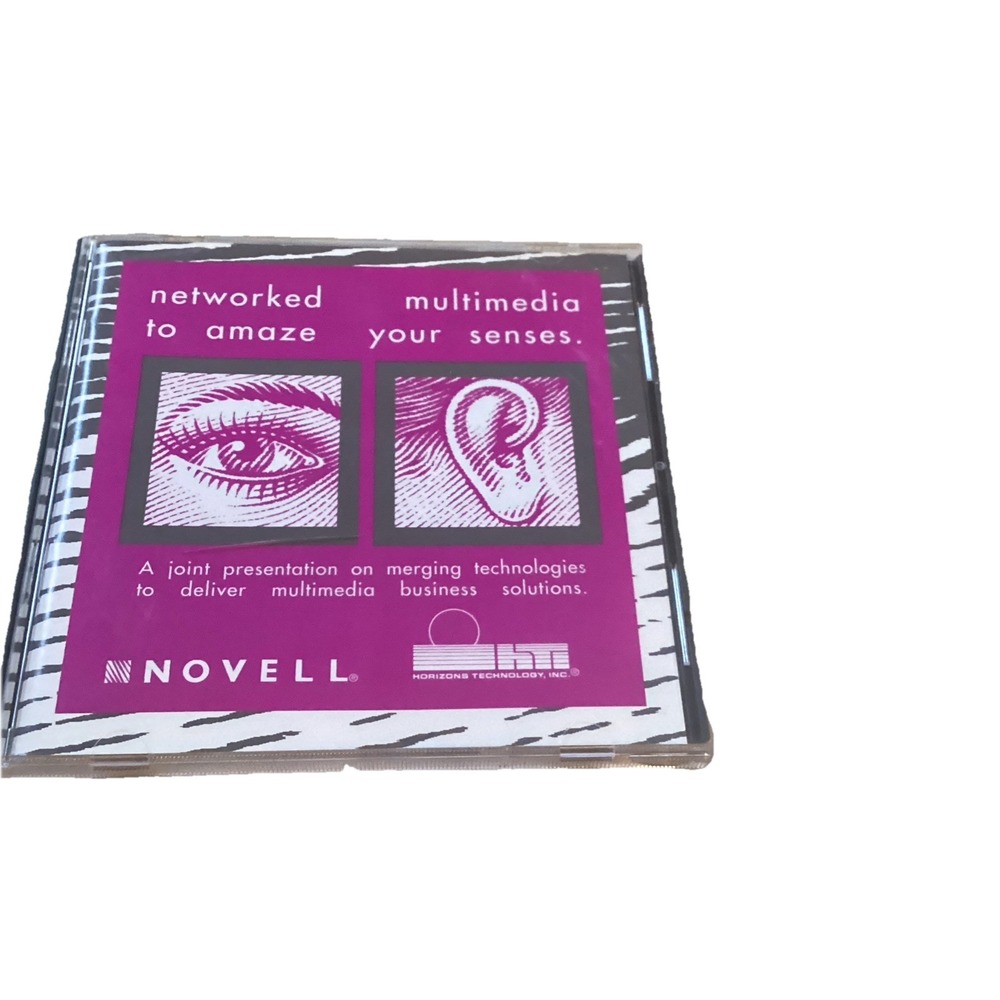 Novell Networked Multimedia To Amaze Your Senses CD-ROM Vintage Software Disc